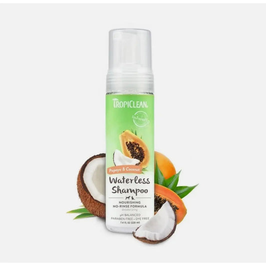 Tropiclean Waterless Shampoo For Dogs Papaya And Coconut Tropiclean