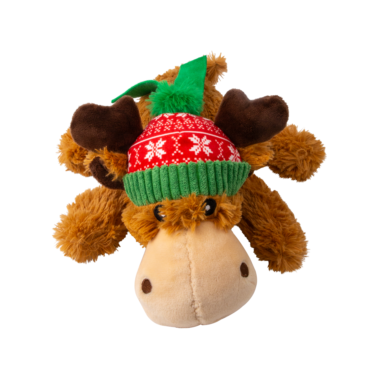 KONG Holiday Cozie Reindeer Medium Dog Toy – Plush Festive Reindeer with Squeaker