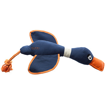 House of Paws Navy Duck Canvas Thrower Dog Toy