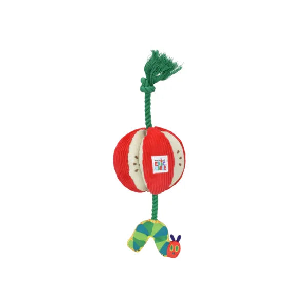 World Of Eric Carle Caterpillar Rope Dog Toy Apple With Squeaker And Crinkle