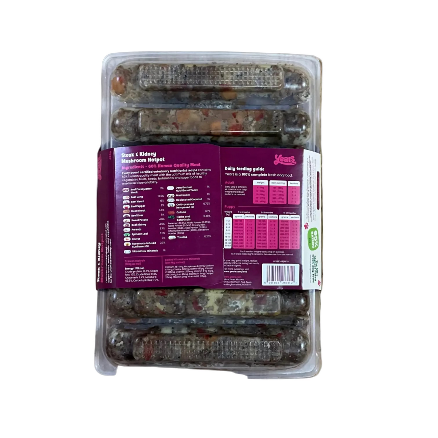 Years Steak & Kidney Mushroom Hotpot Cupboard Fresh Dog Food 320g Years