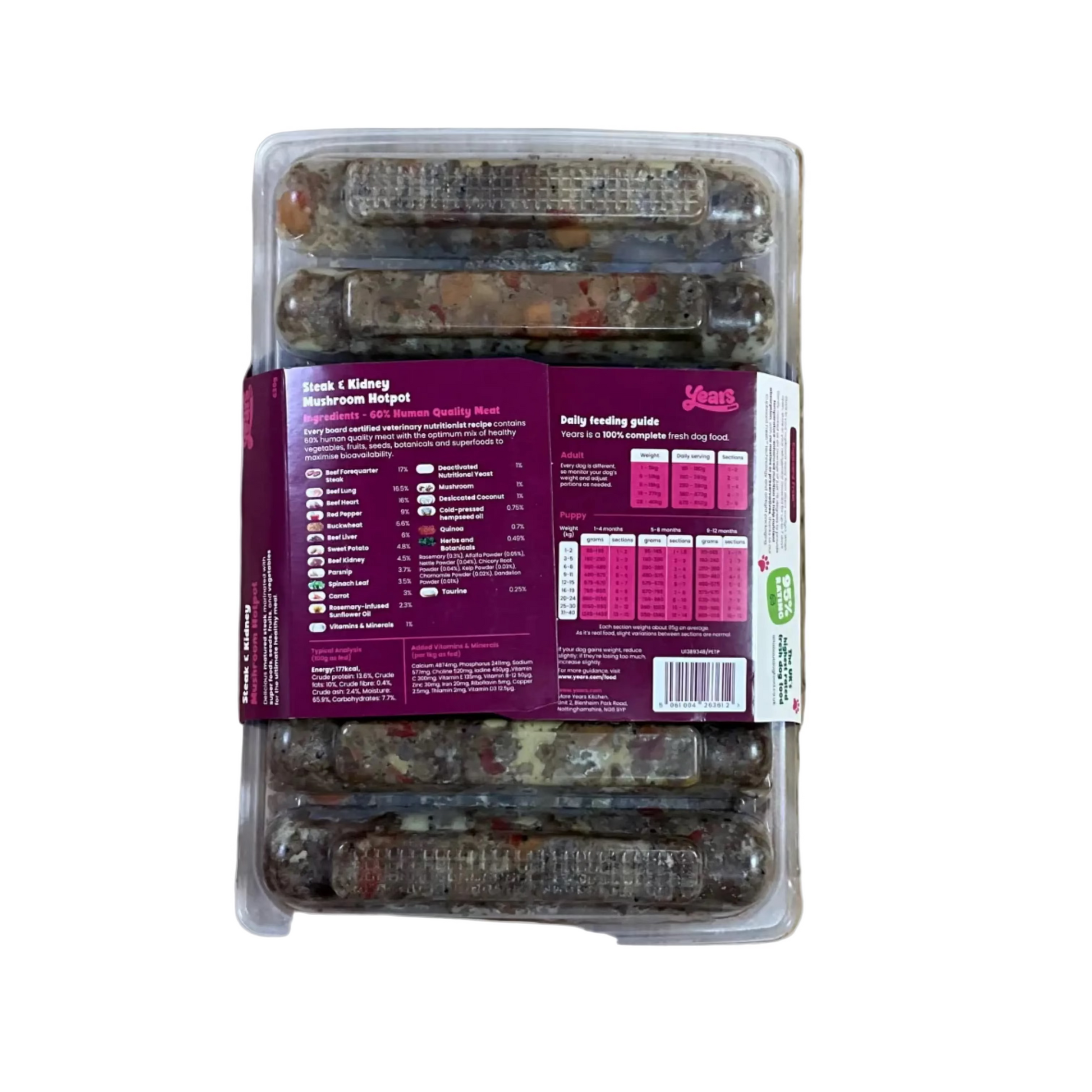 Years Steak & Kidney Mushroom Hotpot Cupboard Fresh Dog Food 320g Years