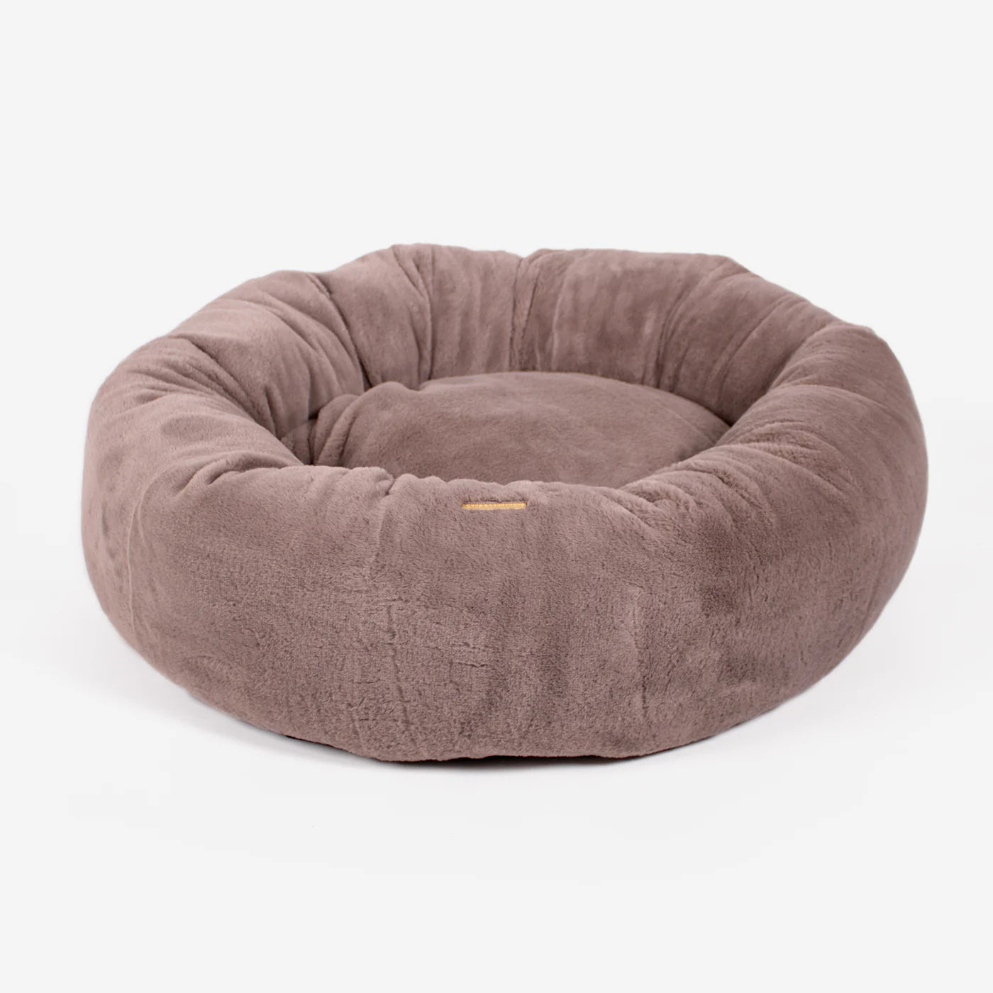 Lords And Labradors Calming Anti-Anxiety Donut Dog Bed With Removable Covers in Fawn Faux Fur Large Lords & Labradors