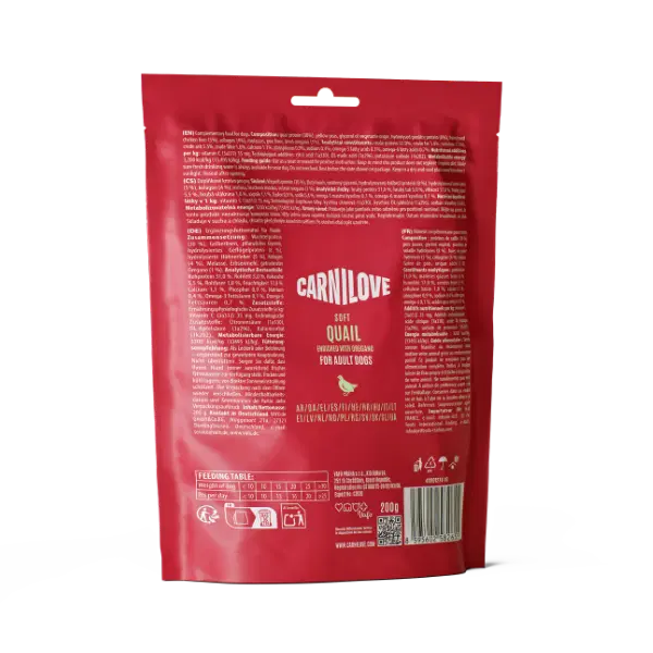 Carnilove NEW Quail Enriched With Oregano Dog Treat 200g Carnilove