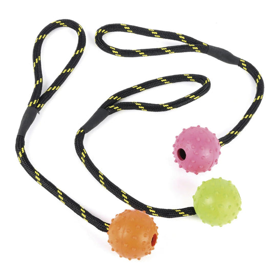 Happy Pet Rope Ball 2.5” Assorted Colours Happy Pets