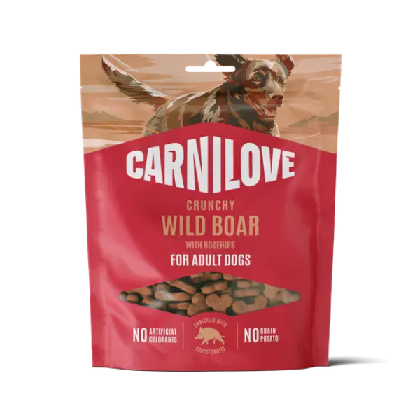 NEW Carnilove Wild Boar With Rosehips Crunchy Dog Treats 200g Origin Pets Longton