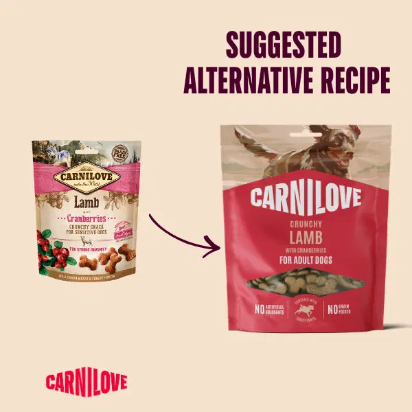NEW Carnilove Lamb With Cranberries Crunchy Dog Treats 200g Origin Pets Longton
