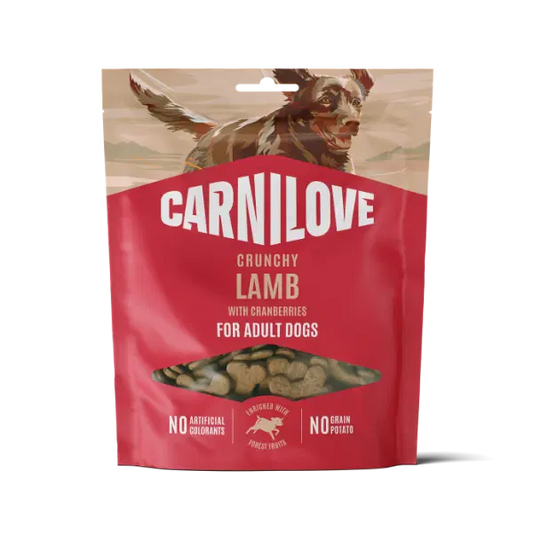 NEW Carnilove Lamb With Cranberries Crunchy Dog Treats 200g Origin Pets Longton