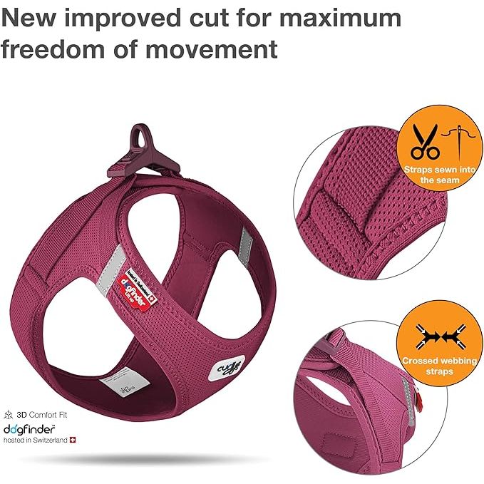 Curli Vest Step In Harness Clasp Air-Mesh Ruby 2XS Origin Pets Longton