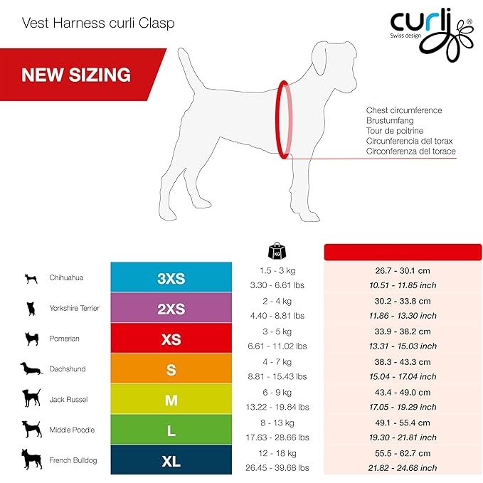 Curli Vest Step In Harness Clasp Air-Mesh Ruby 2XS Origin Pets Longton
