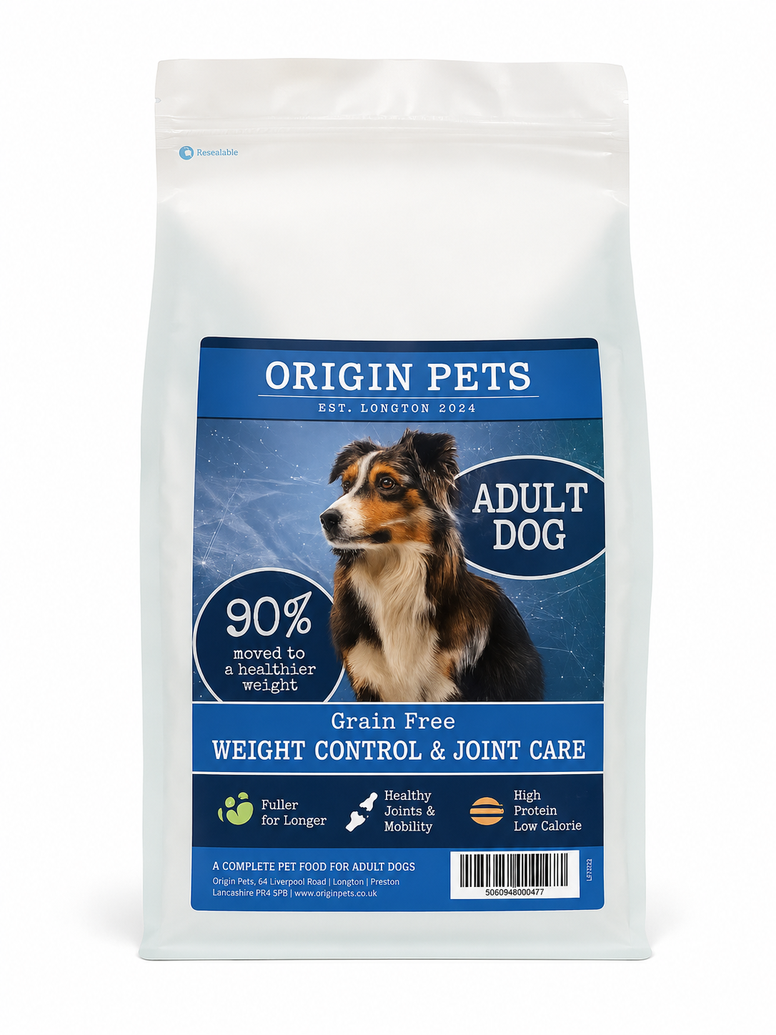 Origin Pets Grain Free Weight Control & Joint Care Adult Dog Food Origin Pets Longton