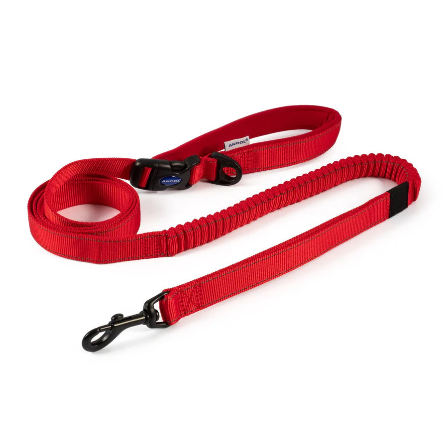 Extreme Shock Absorb Running Lead 180cm Red Ancol