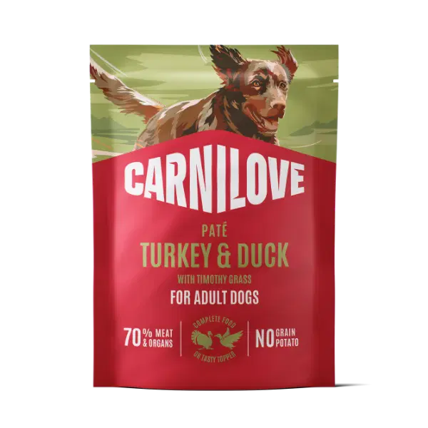 Carnilove NEW Turkey And Duck Adult Dog Pate With Timothy Grass 300g