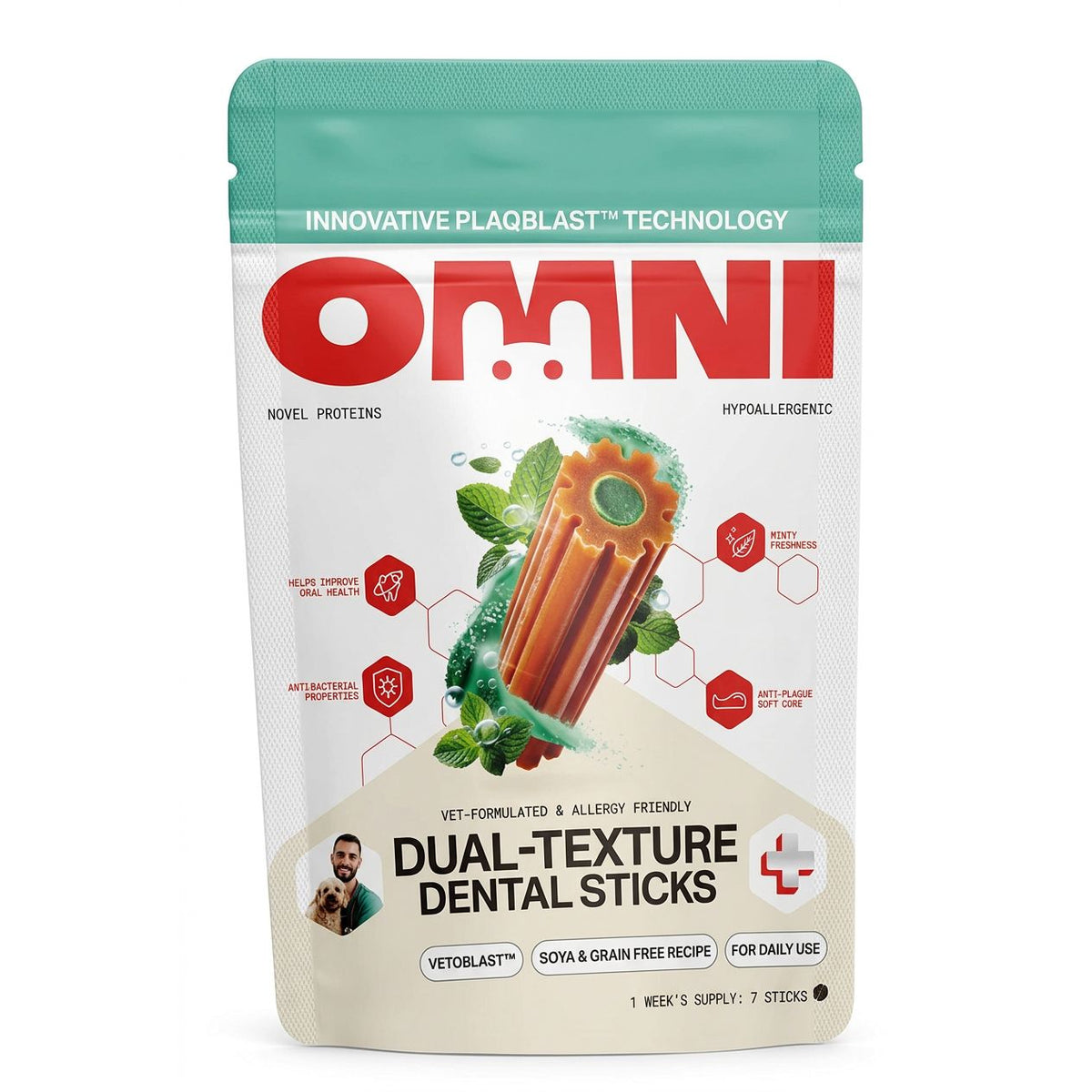 Omni Dual-Texture Dental Sticks 7pack 210g