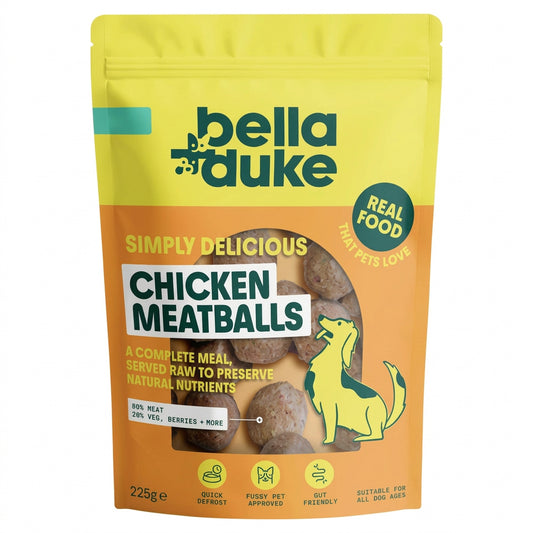Bella + Duke Chicken Meatballs Complete Raw Dog Food 225g