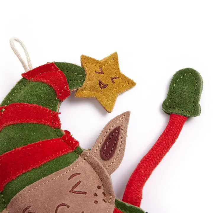 Green And Wilds Elvis The Elf Christmas Dog Toy