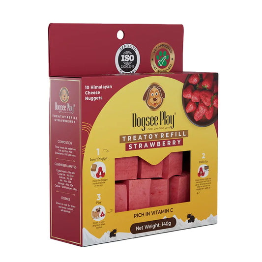 Dogsee Play Refill Yak Strawberry Flavour Dog Treat Dogsee