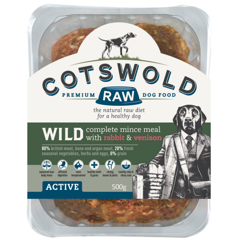 80/20 Adult Working Active Wild - Rabbit and Venison 500g Mince