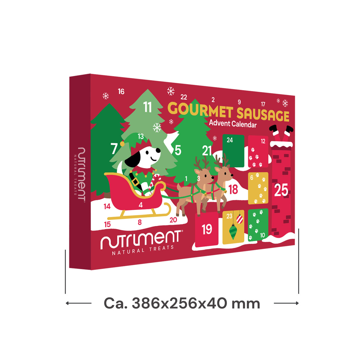 Nutriment Gourmet Sausage Advent Calendar, size and dimensions