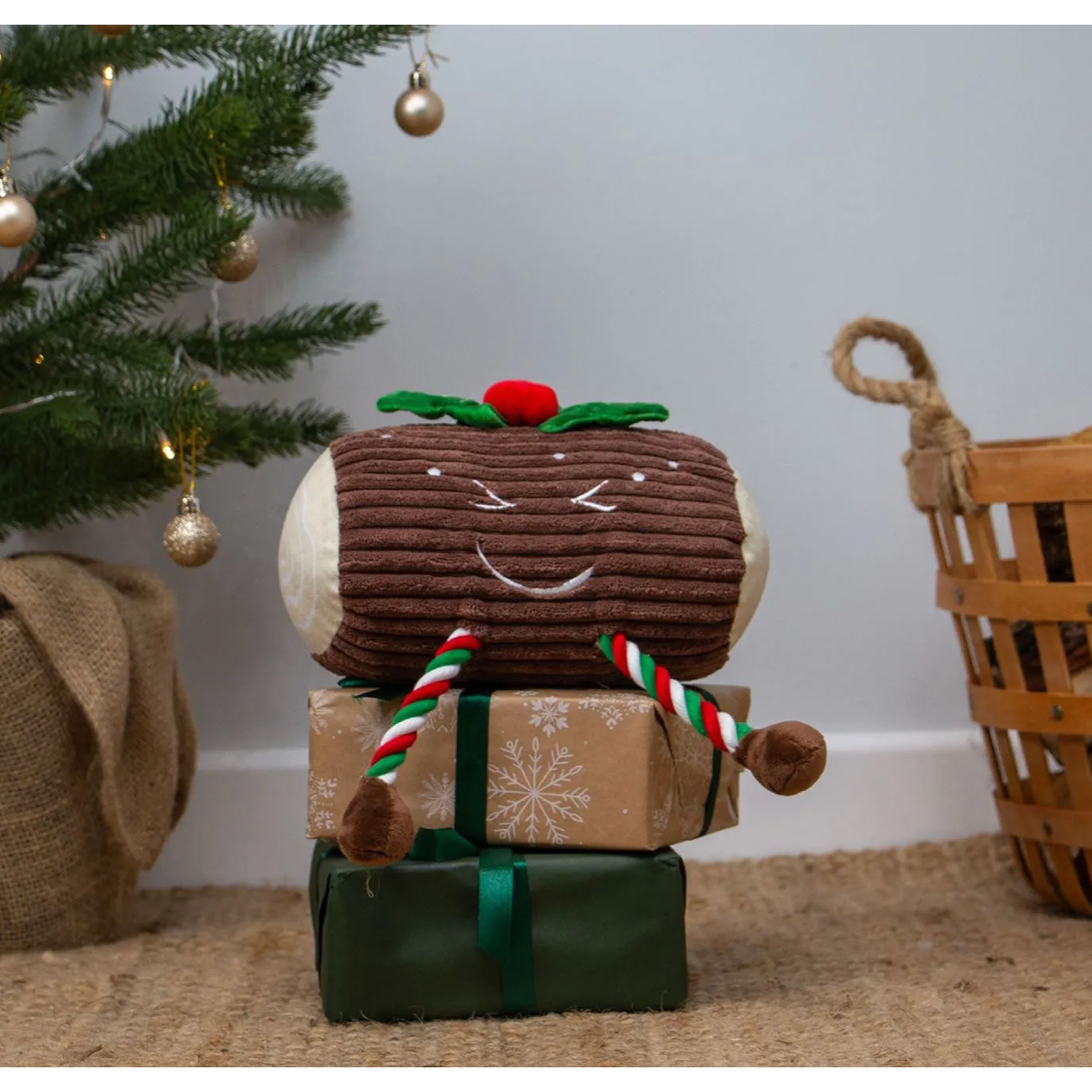 Ancol Ann Yule Log Christmas Dog Toy