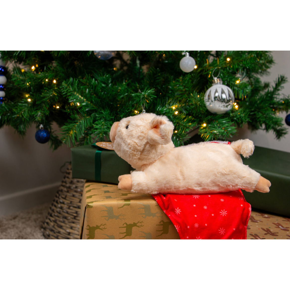 Ancol Paloma Pig in Blanket Christmas Dog Toy