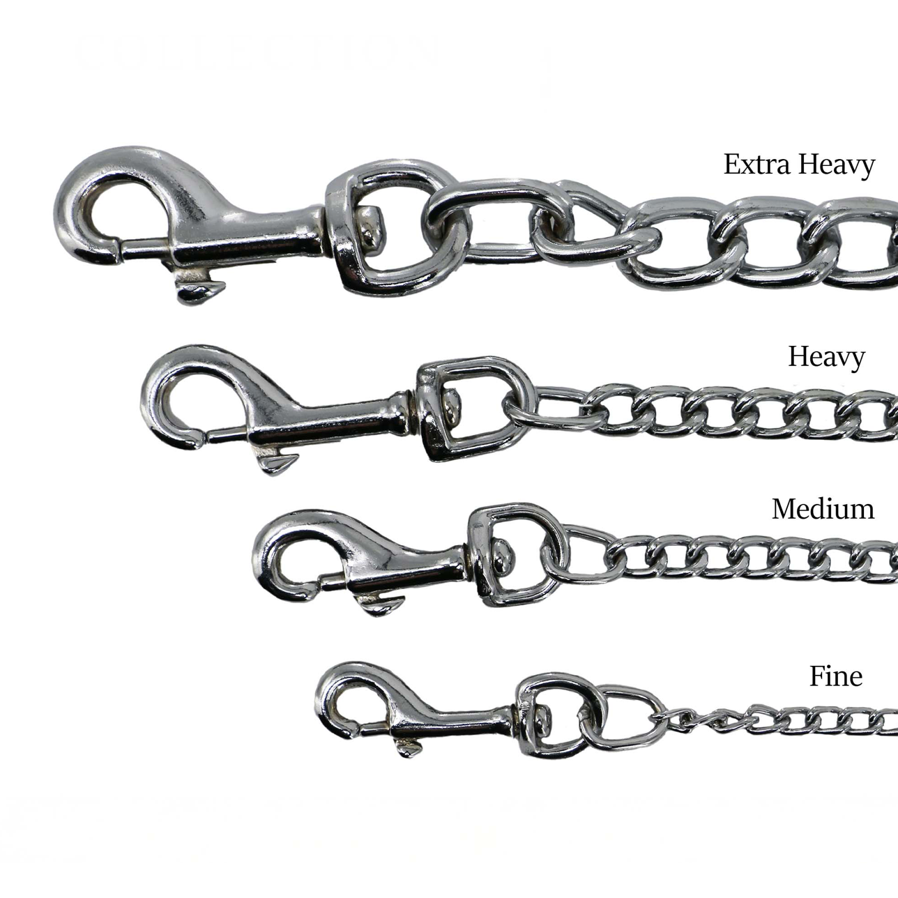 Leather Heavy Chain Lead Tan 90cm