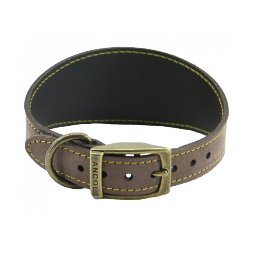 Timberwolf Whippet Leather Collar Sable 30-34cm