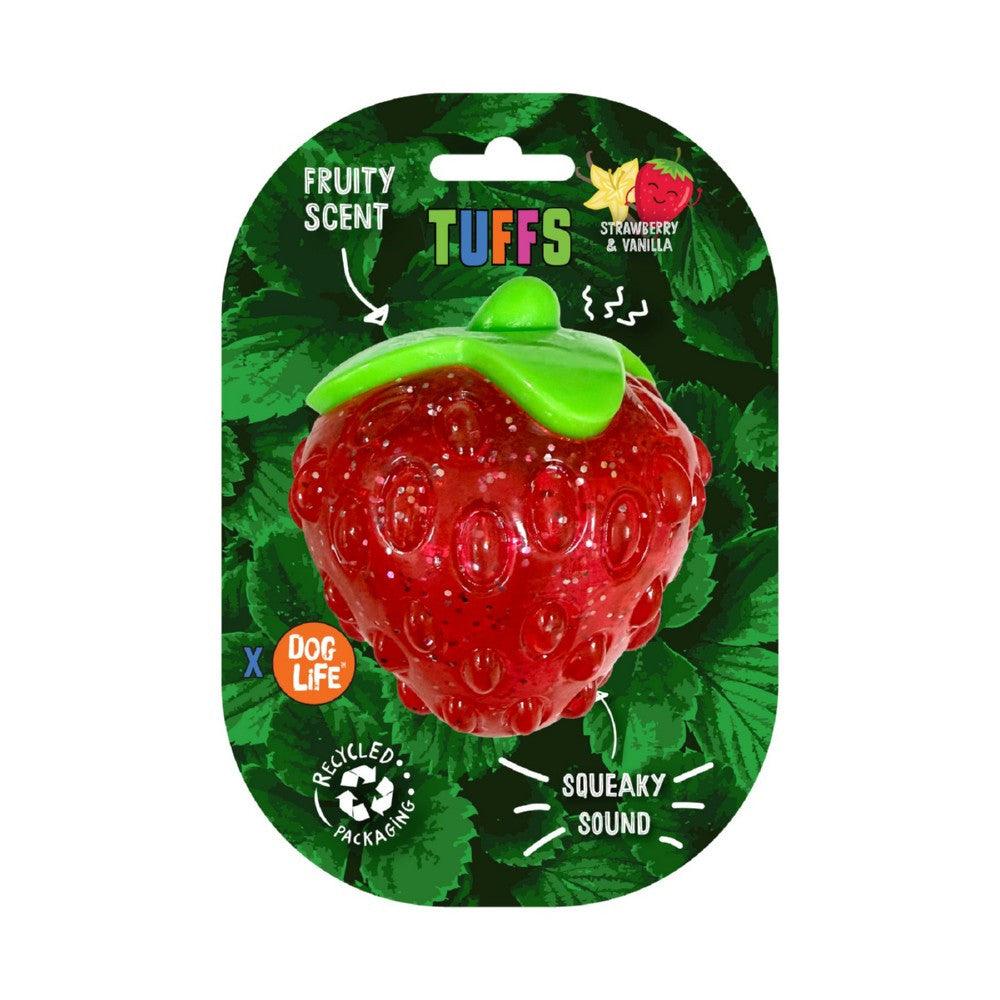 Tuffs Fruity Strawberry scented dog toy