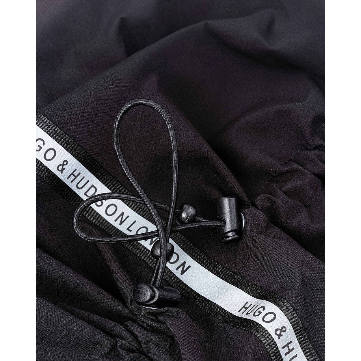 Reflective Hooded Dog Overalls - Black