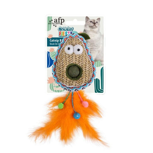 All For Paws Whisker Fiesta Catnip Ball Avacado