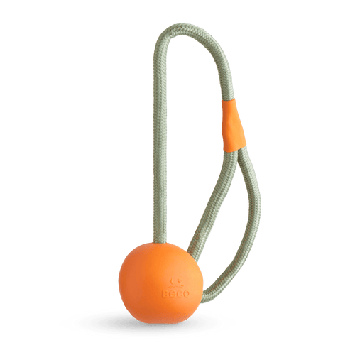 Beco Natural Rubber Slinger Toy for Fetch Orange