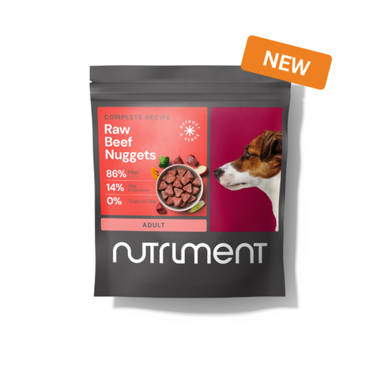 Nutriment Raw Beef Nuggets Dog Food - 1kg