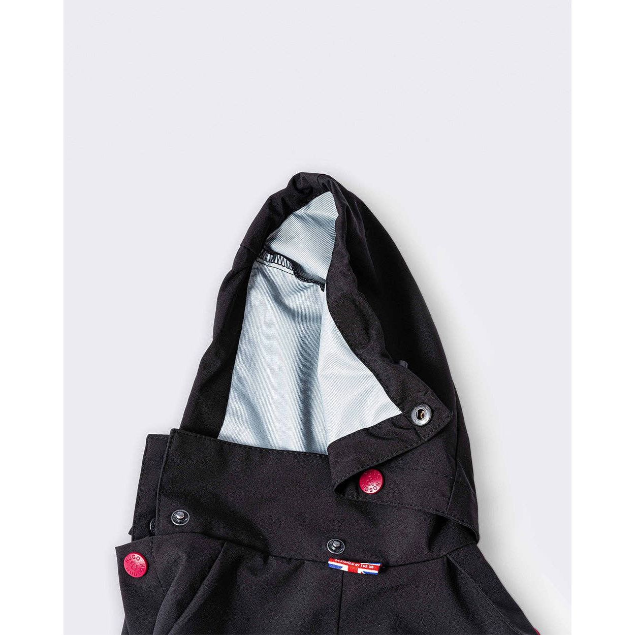 Reflective Hooded Dog Overalls - Black