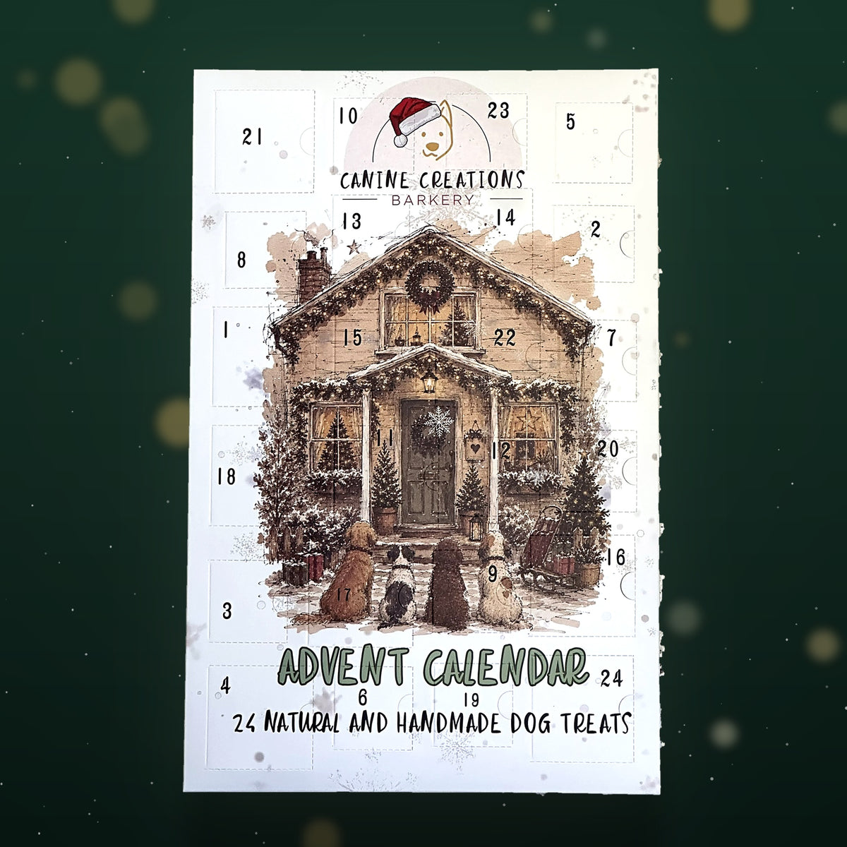 Canine Creations Cheshire Dog Advent Calendar - 24 Days of Christmas Treats