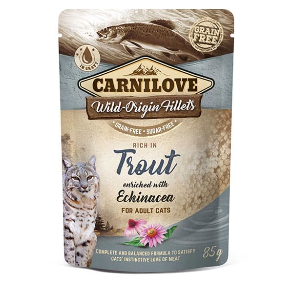 Carnilove Trout Fillets cat wet food pouch 85g