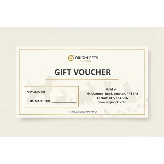Chage Origin Pets address to the following: 64 Liverpool Road, Longton, PR45PB