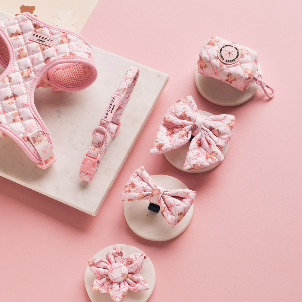 Cocopup London - Quilted Thea Teddy Collar Flower