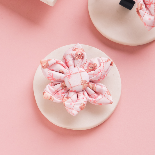 Cocopup London - Quilted Thea Teddy Collar Flower