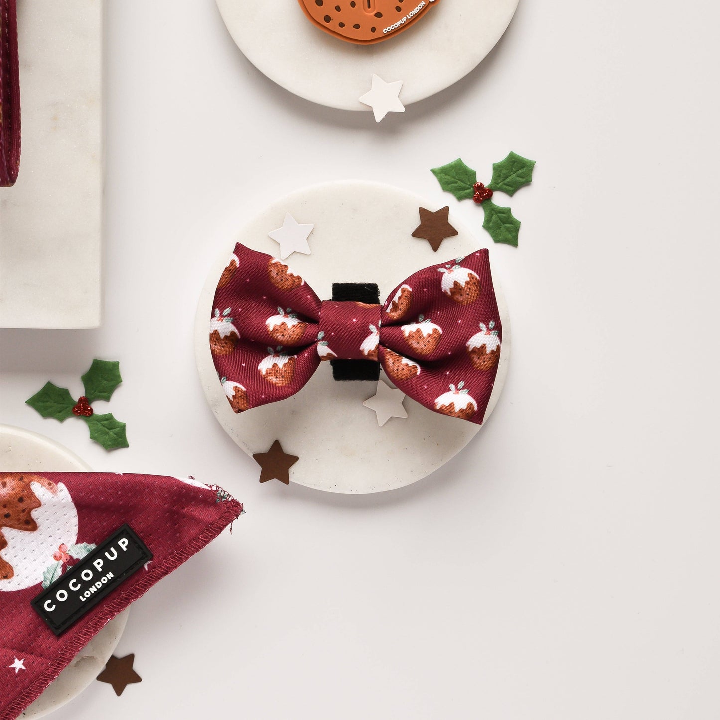 Cocopup London - Woofmas Pudding Bow Tie