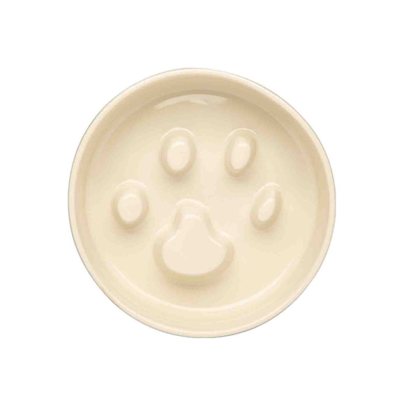 Scruffs Icon Slow Feeder Bowl - Cream 16cm