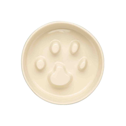 Scruffs Icon Slow Feeder Bowl - Cream 16cm