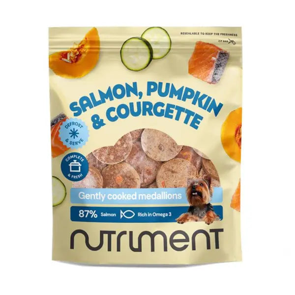 Nutriment Salmon, Pumpkin & Courgette Gently Cooked Medallions Nutriment