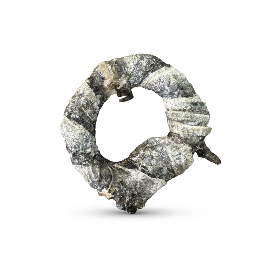 Fish Skin Donut natural dog treat, studio product photo on white background - Origin Pets