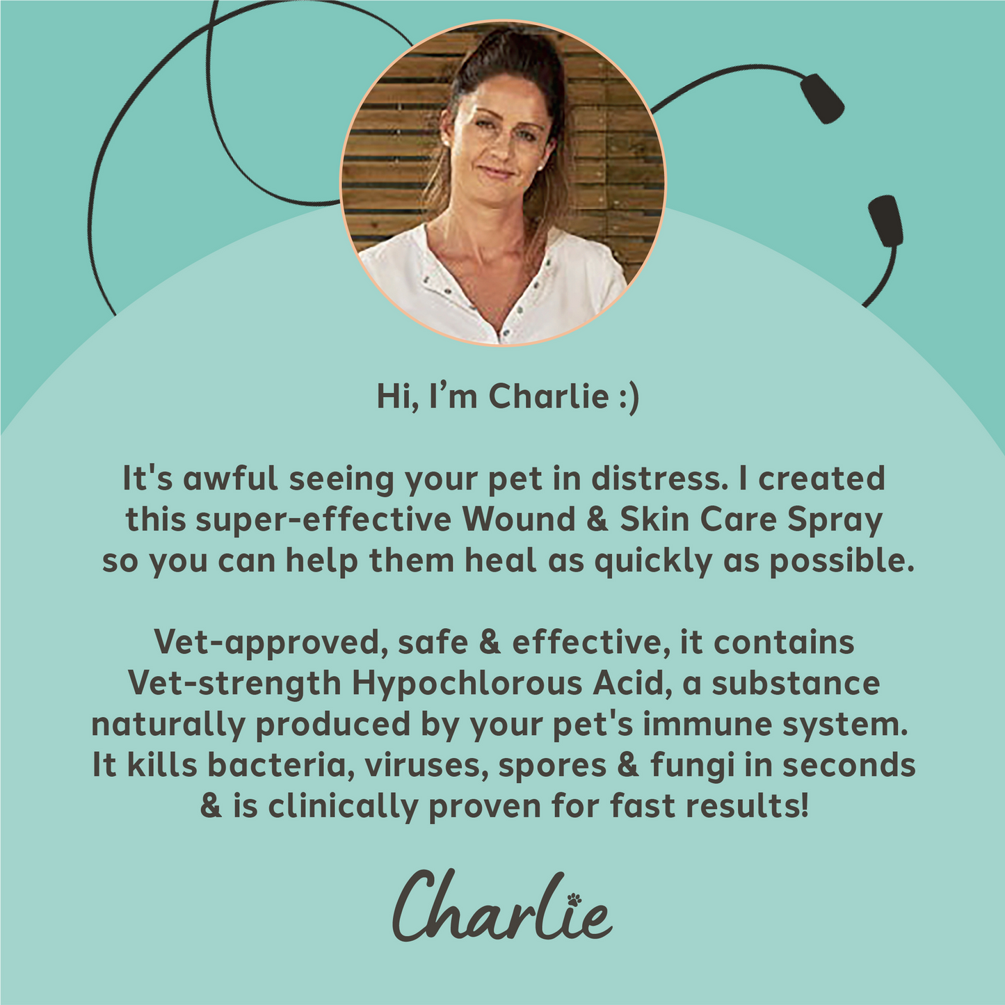 Charlie the Vet Wound & Skin Care Spray 100ml