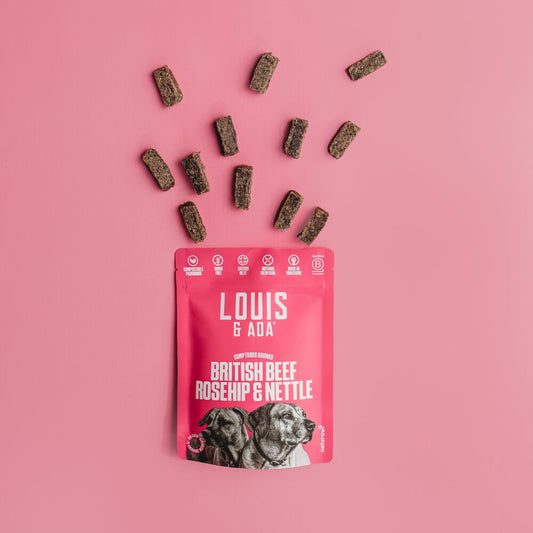 Louis & Ada British Beef, Rosehip & Nettle Dog Treats - 90g