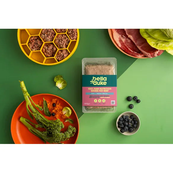 Bella+Duke Complete Raw Dog Food Grass-Fed Beef 500g tub