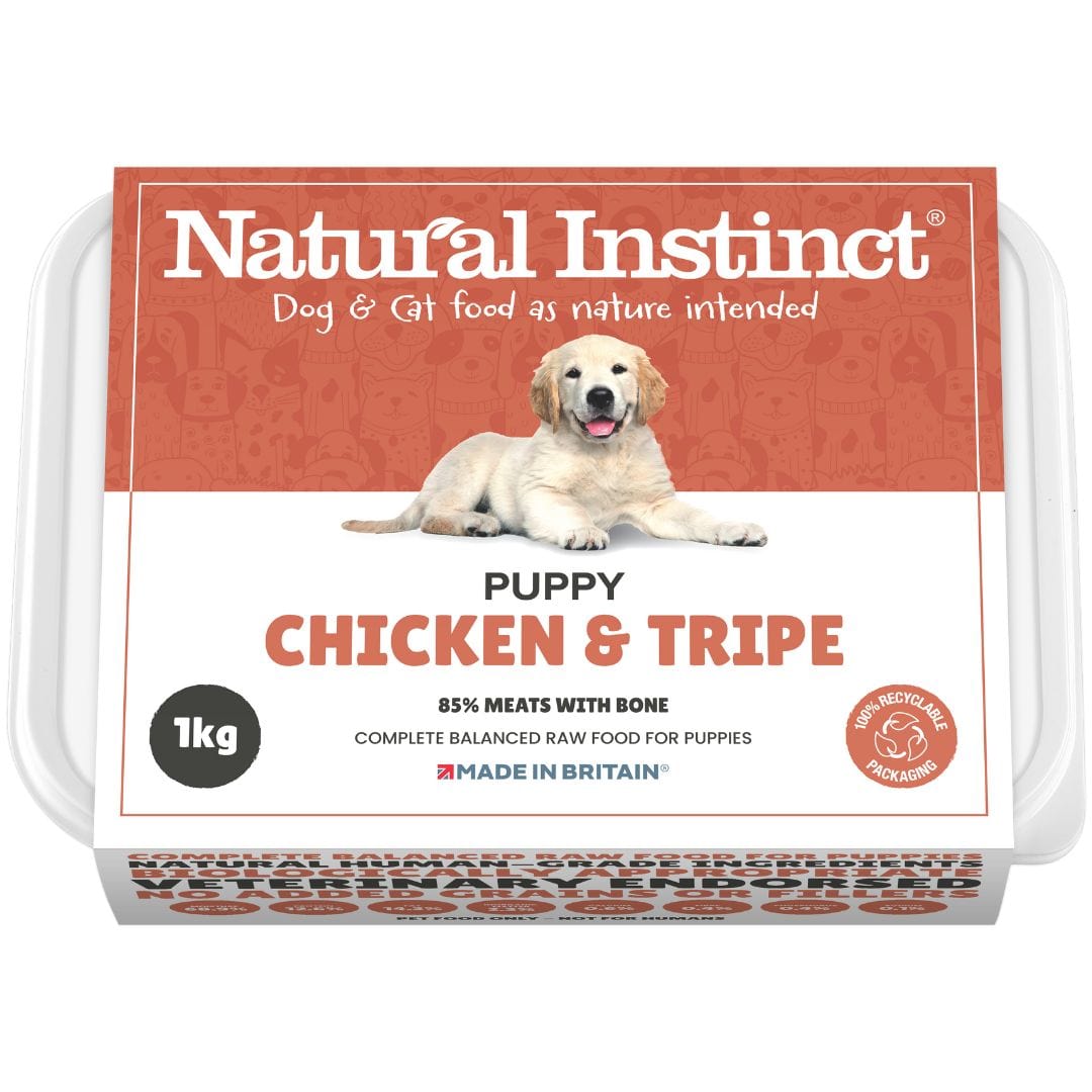 Natural Instinct Puppy Chicken and Tripe raw dog food pack